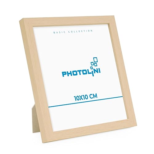 PHOTOLINI Bilderrahmen 10x10 Holz Natur aus MDF Poster-Rahmen, bruchsicheres Acrylglas, zum Aufhängen & Aufstellen, extra Zubehör - für Fotos & Poster PHOTOLINI Bilderrahmen 10x10 Holz Natur aus MDF Poster-Rahmen, bruchsicheres Acrylglas, zum Aufhängen & Aufstellen, extra Zubehör - für Fotos & Poster von PHOTOLINI