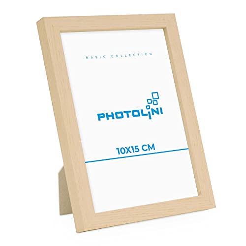PHOTOLINI Bilderrahmen 10x15 Holz Natur aus MDF Poster-Rahmen, bruchsicheres Acrylglas, zum Aufhängen & Aufstellen, extra Zubehör - für Fotos & Poster PHOTOLINI Bilderrahmen 10x15 Holz Natur aus MDF Poster-Rahmen, bruchsicheres Acrylglas, zum Aufhängen & Aufstellen, extra Zubehör - für Fotos & Poster von PHOTOLINI