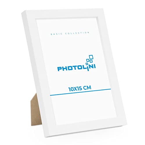 PHOTOLINI Bilderrahmen 10x15 Weiß MDF-Holz Poster-Rahmen, bruchsicheres Acrylglas, zum Aufhängen & Aufstellen, extra Zubehör - für Fotos & Poster PHOTOLINI Bilderrahmen 10x15 Weiß MDF-Holz Poster-Rahmen, bruchsicheres Acrylglas, zum Aufhängen & Aufstellen, extra Zubehör - für Fotos & Poster von PHOTOLINI