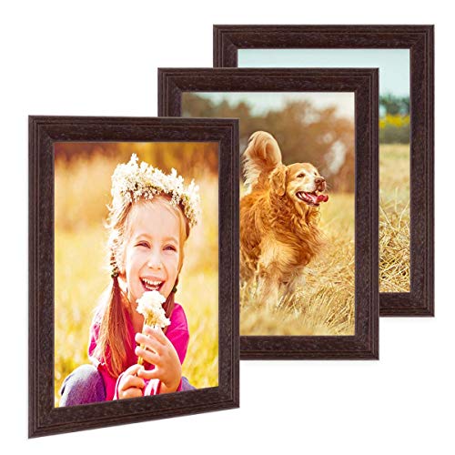 PHOTOLINI Bilderrahmen 13x18 cm Holz Nuss Landhaus-Stil, 3er Set Holz-Rahmen, Made in Germany, Echtglas, zum Aufhängen & Aufstellen, mit Zubehör - perfekt für Familienfotos & Urlaubsbilder PHOTOLINI Bilderrahmen 13x18 cm Holz Nuss Landhaus-Stil, 3er Set Holz-Rahmen, Made in Germany, Echtglas, zum Aufhängen & Aufstellen, mit Zubehör - perfekt für Familienfotos & Urlaubsbilder von PHOTOLINI