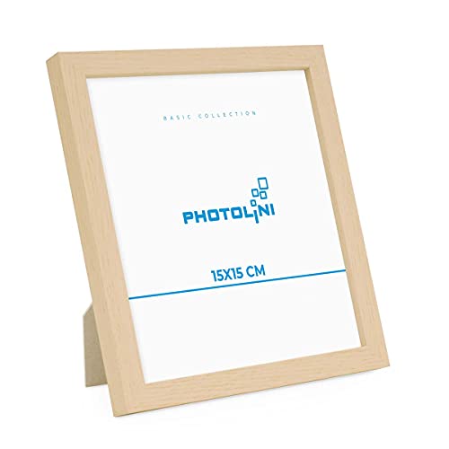 PHOTOLINI Bilderrahmen 15x15 Holz Natur aus MDF Poster-Rahmen, bruchsicheres Acrylglas, zum Aufhängen & Aufstellen, extra Zubehör - für Fotos & Poster PHOTOLINI Bilderrahmen 15x15 Holz Natur aus MDF Poster-Rahmen, bruchsicheres Acrylglas, zum Aufhängen & Aufstellen, extra Zubehör - für Fotos & Poster von PHOTOLINI