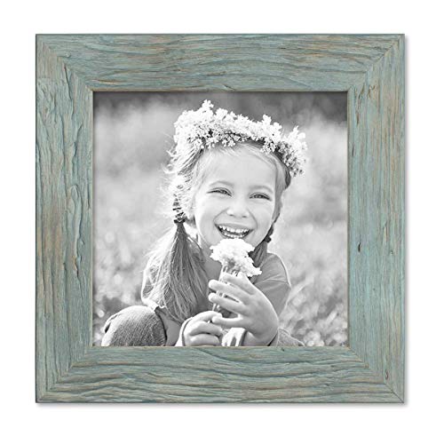 PHOTOLINI Bilderrahmen 15x15 cm Holz Blau, Echtholz-Rahmen rustikal, Strandhaus, Made in Germany, Echtglas, zum Aufhängen & Aufstellen, extra Zubehör - Treibholzlook mit einem Hauch Küstenflair PHOTOLINI Bilderrahmen 15x15 cm Holz Blau, Echtholz-Rahmen rustikal, Strandhaus, Made in Germany, Echtglas, zum Aufhängen & Aufstellen, extra Zubehör - Treibholzlook mit einem Hauch Küstenflair von PHOTOLINI