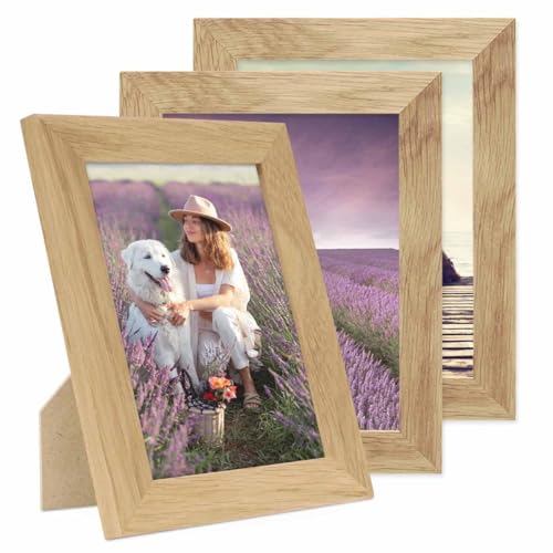 PHOTOLINI Bilderrahmen 15x20 Holz Eiche, 3er Set breite Bilderrahmen 20x15 Holz, Picture Frame mit Acrylglas, Bilderrahmen 15 x 20 cm Eiche zum Aufhängen & Aufstellen, Rahmen 15x20 mit Zubehör PHOTOLINI Bilderrahmen 15x20 Holz Eiche, 3er Set breite Bilderrahmen 20x15 Holz, Picture Frame mit Acrylglas, Bilderrahmen 15 x 20 cm Eiche zum Aufhängen & Aufstellen, Rahmen 15x20 mit Zubehör von PHOTOLINI