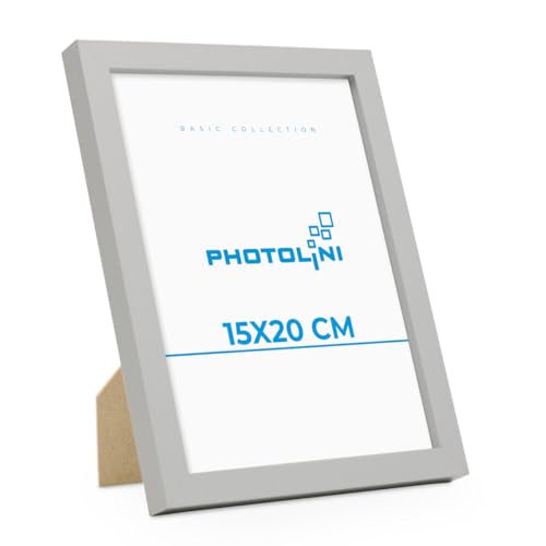 PHOTOLINI Bilderrahmen 15x20 Holz MDF, Poster Bilderrahmen 20x15 Silber, Picture Frame mit Acrylglas, Fotorahmen 15x20 zum Aufhängen & Aufstellen, Rahmen 15 x 20 cm mit Zubehör für Fotos & Poster PHOTOLINI Bilderrahmen 15x20 Holz MDF, Poster Bilderrahmen 20x15 Silber, Picture Frame mit Acrylglas, Fotorahmen 15x20 zum Aufhängen & Aufstellen, Rahmen 15 x 20 cm mit Zubehör für Fotos & Poster von PHOTOLINI
