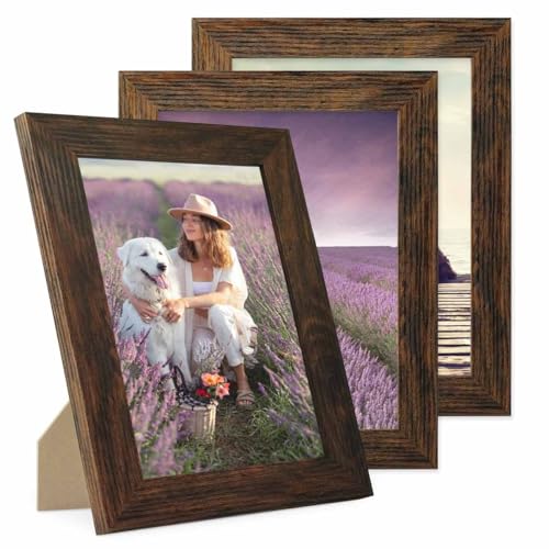 PHOTOLINI Bilderrahmen 15x20 Holz MDF Eiche Dunkel, 3er Set breite Bilderrahmen 20x15, Picture Frame mit Acrylglas, Bilderrahmen 15 x 20 cm zum Aufhängen & Aufstellen, Rahmen 15x20 mit Zubehör PHOTOLINI Bilderrahmen 15x20 Holz MDF Eiche Dunkel, 3er Set breite Bilderrahmen 20x15, Picture Frame mit Acrylglas, Bilderrahmen 15 x 20 cm zum Aufhängen & Aufstellen, Rahmen 15x20 mit Zubehör von PHOTOLINI