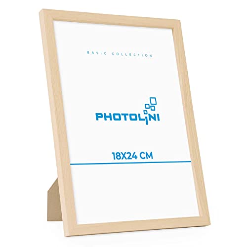 PHOTOLINI Bilderrahmen 18x24 Holz Natur aus MDF Poster-Rahmen, bruchsicheres Acrylglas, zum Aufhängen & Aufstellen, extra Zubehör - für Fotos & Poster PHOTOLINI Bilderrahmen 18x24 Holz Natur aus MDF Poster-Rahmen, bruchsicheres Acrylglas, zum Aufhängen & Aufstellen, extra Zubehör - für Fotos & Poster von PHOTOLINI