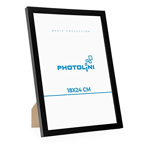 PHOTOLINI Bilderrahmen 18x24 Schwarz MDF-Holz Poster-Rahmen, bruchsicheres Acrylglas, zum Aufhängen & Aufstellen, extra Zubehör - für Fotos & Poster PHOTOLINI Bilderrahmen 18x24 Schwarz MDF-Holz Poster-Rahmen, bruchsicheres Acrylglas, zum Aufhängen & Aufstellen, extra Zubehör - für Fotos & Poster von PHOTOLINI