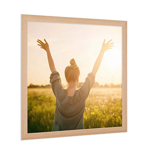 PHOTOLINI Bilderrahmen 20x20 cm Holz Natur Landhaus-Stil, Holz-Rahmen, Made in Germany, Echtglas, zum Aufhängen, mit Zubehör - perfekt für Familienfotos & Urlaubsbilder PHOTOLINI Bilderrahmen 20x20 cm Holz Natur Landhaus-Stil, Holz-Rahmen, Made in Germany, Echtglas, zum Aufhängen, mit Zubehör - perfekt für Familienfotos & Urlaubsbilder von PHOTOLINI