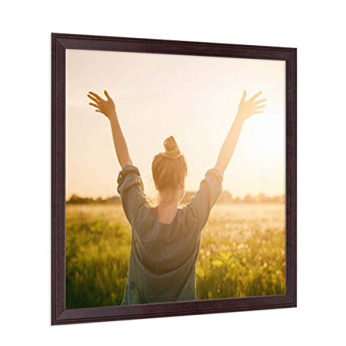 PHOTOLINI Bilderrahmen 20x20 cm Holz Nuss Landhaus-Stil, Holz-Rahmen, Made in Germany, Echtglas, zum Aufhängen, mit Zubehör - perfekt für Familienfotos & Urlaubsbilder PHOTOLINI Bilderrahmen 20x20 cm Holz Nuss Landhaus-Stil, Holz-Rahmen, Made in Germany, Echtglas, zum Aufhängen, mit Zubehör - perfekt für Familienfotos & Urlaubsbilder von PHOTOLINI