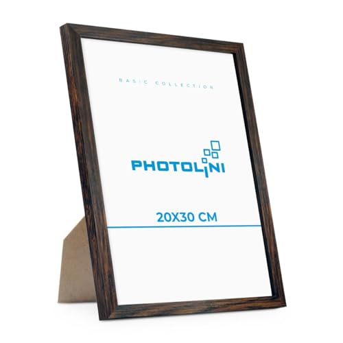 PHOTOLINI Bilderrahmen 20x30 Eiche Dunkel aus MDF-Holz Poster-Bilderrahmen 30x20 cm, bruchsicheres Acrylglas, zum Aufhängen & Aufstellen, extra Zubehör - für Fotos & Poster PHOTOLINI Bilderrahmen 20x30 Eiche Dunkel aus MDF-Holz Poster-Bilderrahmen 30x20 cm, bruchsicheres Acrylglas, zum Aufhängen & Aufstellen, extra Zubehör - für Fotos & Poster von PHOTOLINI