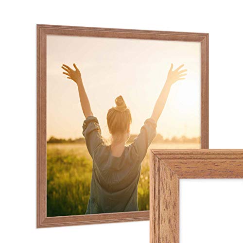 PHOTOLINI Bilderrahmen 30x30 cm Holz Eiche-Optik Landhaus-Stil, Holz-Rahmen, Made in Germany, Echtglas, zum Aufhängen, mit Zubehör - perfekt für Familienfotos & Urlaubsbilder PHOTOLINI Bilderrahmen 30x30 cm Holz Eiche-Optik Landhaus-Stil, Holz-Rahmen, Made in Germany, Echtglas, zum Aufhängen, mit Zubehör - perfekt für Familienfotos & Urlaubsbilder von PHOTOLINI