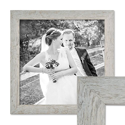 PHOTOLINI Bilderrahmen 30x30 cm Holz Grau, quadratisch, Echtholz-Rahmen rustikal, Strandhaus, Made in Germany, Echtglas, zum Aufhängen, extra Zubehör - Treibholzlook mit einem Hauch Küstenflair PHOTOLINI Bilderrahmen 30x30 cm Holz Grau, quadratisch, Echtholz-Rahmen rustikal, Strandhaus, Made in Germany, Echtglas, zum Aufhängen, extra Zubehör - Treibholzlook mit einem Hauch Küstenflair von PHOTOLINI