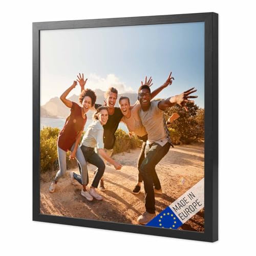 PHOTOLINI Bilderrahmen Holz 30x30 Schwarz, Holzbilderrahmen Made in EU, bruchsicheres Acrylglas, zum Aufhängen, quadratisch, extra Zubehör - für Ihre liebsten Fotos & Bilder PHOTOLINI Bilderrahmen Holz 30x30 Schwarz, Holzbilderrahmen Made in EU, bruchsicheres Acrylglas, zum Aufhängen, quadratisch, extra Zubehör - für Ihre liebsten Fotos & Bilder von PHOTOLINI