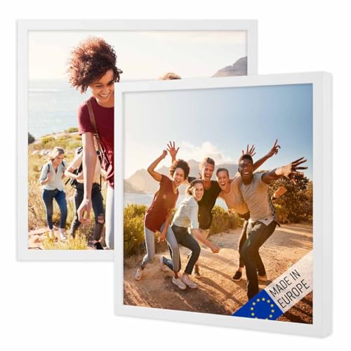 PHOTOLINI Bilderrahmen Holz 30x30 Weiß, Holzbilderrahmen Made in EU, 2er Set, bruchsicheres Acrylglas, zum Aufhängen, quadratisch, extra Zubehör - für Ihre liebsten Fotos & Bilder PHOTOLINI Bilderrahmen Holz 30x30 Weiß, Holzbilderrahmen Made in EU, 2er Set, bruchsicheres Acrylglas, zum Aufhängen, quadratisch, extra Zubehör - für Ihre liebsten Fotos & Bilder von PHOTOLINI
