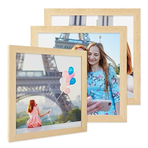 PHOTOLINI Bilderrahmen 30x30 cm MDF-Holz Natur, breite Rahmen, 3er Set, modern, bruchsicheres Acrylglas, zum Aufhängen, extra Zubehör - für Ihre stilvolle Wanddekoration PHOTOLINI Bilderrahmen 30x30 cm MDF-Holz Natur, breite Rahmen, 3er Set, modern, bruchsicheres Acrylglas, zum Aufhängen, extra Zubehör - für Ihre stilvolle Wanddekoration von PHOTOLINI