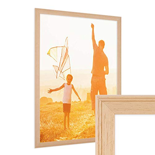 PHOTOLINI Bilderrahmen 30x40 cm Holz Natur Landhaus-Stil, Holz-Rahmen, Made in Germany, Echtglas, zum Aufhängen, mit Zubehör - perfekt für Familienfotos & Urlaubsbilder PHOTOLINI Bilderrahmen 30x40 cm Holz Natur Landhaus-Stil, Holz-Rahmen, Made in Germany, Echtglas, zum Aufhängen, mit Zubehör - perfekt für Familienfotos & Urlaubsbilder von PHOTOLINI