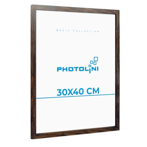 PHOTOLINI Bilderrahmen 30x40 Holz MDF Eiche Dunkel, Bilderrahmen 40x30 cm, bruchsicheres Acrylglas, Rahmen 30 x 40 zum Aufhängen, extra Zubehör - Rahmen 30x40 für Fotos & Poster PHOTOLINI Bilderrahmen 30x40 Holz MDF Eiche Dunkel, Bilderrahmen 40x30 cm, bruchsicheres Acrylglas, Rahmen 30 x 40 zum Aufhängen, extra Zubehör - Rahmen 30x40 für Fotos & Poster von PHOTOLINI