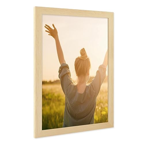 PHOTOLINI Bilderrahmen 30x40 Holz MDF Natur, breite Rahmen 30x40 Holz MDF mit Acrylglas, picture frame 30 x 40 zum Aufhängen, Bilderrahmen 40x30 cm plus Zubehör - zur Fotorahmen Wanddekoration PHOTOLINI Bilderrahmen 30x40 Holz MDF Natur, breite Rahmen 30x40 Holz MDF mit Acrylglas, picture frame 30 x 40 zum Aufhängen, Bilderrahmen 40x30 cm plus Zubehör - zur Fotorahmen Wanddekoration von PHOTOLINI