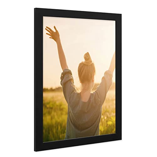 PHOTOLINI Bilderrahmen 30x40 Schwarz Holz MDF, breite Rahmen 30x40 Schwarz mit Acrylglas, picture frame 30 x 40 zum Aufhängen, Bilderrahmen 40x30 cm plus Zubehör - zur Fotorahmen Wanddekoration PHOTOLINI Bilderrahmen 30x40 Schwarz Holz MDF, breite Rahmen 30x40 Schwarz mit Acrylglas, picture frame 30 x 40 zum Aufhängen, Bilderrahmen 40x30 cm plus Zubehör - zur Fotorahmen Wanddekoration von PHOTOLINI