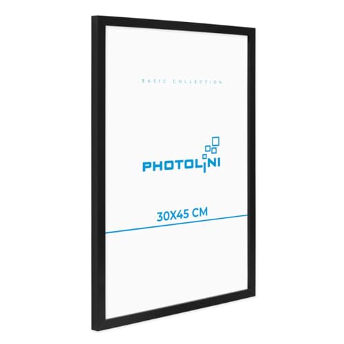 PHOTOLINI Bilderrahmen 30x45 Schwarz MDF-Holz Poster-Rahmen, bruchsicheres Acrylglas, zum Aufhängen, extra Zubehör - für Fotos & Poster PHOTOLINI Bilderrahmen 30x45 Schwarz MDF-Holz Poster-Rahmen, bruchsicheres Acrylglas, zum Aufhängen, extra Zubehör - für Fotos & Poster von PHOTOLINI