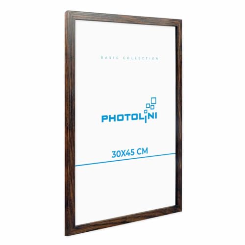PHOTOLINI Bilderrahmen 30x45 Eiche Dunkel aus MDF-Holz Poster-Rahmen, bruchsicheres Acrylglas, zum Aufhängen, extra Zubehör - für Fotos & Poster PHOTOLINI Bilderrahmen 30x45 Eiche Dunkel aus MDF-Holz Poster-Rahmen, bruchsicheres Acrylglas, zum Aufhängen, extra Zubehör - für Fotos & Poster von PHOTOLINI