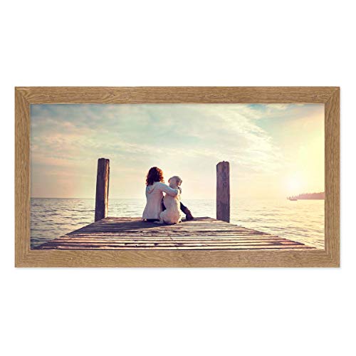 PHOTOLINI Bilderrahmen 30x90 cm Holz Eiche-Optik, Echtholz-Rahmen rustikal, Strandhaus, Made in Germany, Acrylglas, zum Aufhängen, extra Zubehör - Treibholzlook mit einem Hauch Küstenflair PHOTOLINI Bilderrahmen 30x90 cm Holz Eiche-Optik, Echtholz-Rahmen rustikal, Strandhaus, Made in Germany, Acrylglas, zum Aufhängen, extra Zubehör - Treibholzlook mit einem Hauch Küstenflair von PHOTOLINI