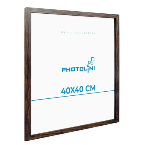 PHOTOLINI Dunkle Eiche Bilderrahmen 40x40, Bilderrahmen quadratisch 40x40 Holz MDF mit bruchsicherem Acrylglas, Rahmen 40 x 40 zum Aufhängen mit Zubehör - Picture Frame für Fotos & Poster PHOTOLINI Dunkle Eiche Bilderrahmen 40x40, Bilderrahmen quadratisch 40x40 Holz MDF mit bruchsicherem Acrylglas, Rahmen 40 x 40 zum Aufhängen mit Zubehör - Picture Frame für Fotos & Poster von PHOTOLINI