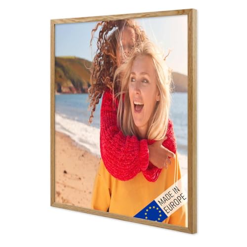 PHOTOLINI Bilderrahmen Holz 40x50 Eiche, Holzbilderrahmen Made in EU, bruchsicheres Acrylglas, zum Aufhängen, extra Zubehör - für Ihre liebsten Fotos & Bilder PHOTOLINI Bilderrahmen Holz 40x50 Eiche, Holzbilderrahmen Made in EU, bruchsicheres Acrylglas, zum Aufhängen, extra Zubehör - für Ihre liebsten Fotos & Bilder von PHOTOLINI