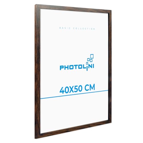 PHOTOLINI Bilderrahmen 40x50 Holz Eiche Dunkel aus MDF, Poster Bilderrahmen 50x40 cm, bruchsicheres Acrylglas, Rahmen 40x50 cm zum Aufhängen, extra Zubehör - picture frame für Fotos & Poster PHOTOLINI Bilderrahmen 40x50 Holz Eiche Dunkel aus MDF, Poster Bilderrahmen 50x40 cm, bruchsicheres Acrylglas, Rahmen 40x50 cm zum Aufhängen, extra Zubehör - picture frame für Fotos & Poster von PHOTOLINI