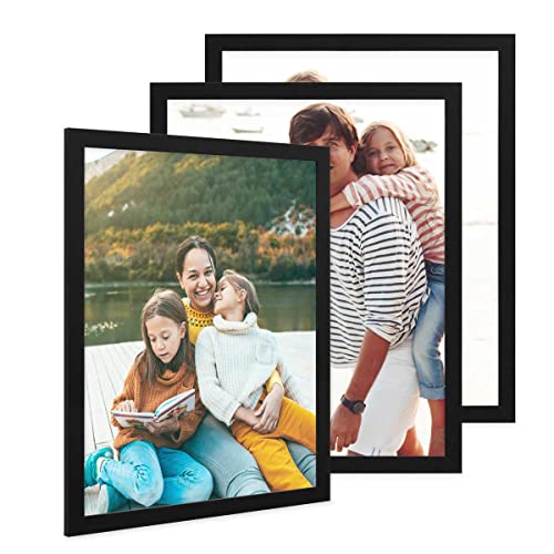 PHOTOLINI Bilderrahmen 40x50 cm Schwarz MDF-Holz, breite Rahmen, 3er Set, modern, bruchsicheres Acrylglas, zum Aufhängen, extra Zubehör - für Ihre stilvolle Wanddekoration PHOTOLINI Bilderrahmen 40x50 cm Schwarz MDF-Holz, breite Rahmen, 3er Set, modern, bruchsicheres Acrylglas, zum Aufhängen, extra Zubehör - für Ihre stilvolle Wanddekoration von PHOTOLINI