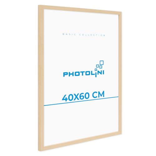 PHOTOLINI Bilderrahmen 40x60 Holz MDF Natur, Bilderrahmen 60x40 natur, bruchsicheres Acrylglas im Rahmen 60 x 40, picture frame 40 x 60 zum Aufhängen, extra Zubehör - für 40x60 cm Fotos & Poster PHOTOLINI Bilderrahmen 40x60 Holz MDF Natur, Bilderrahmen 60x40 natur, bruchsicheres Acrylglas im Rahmen 60 x 40, picture frame 40 x 60 zum Aufhängen, extra Zubehör - für 40x60 cm Fotos & Poster von PHOTOLINI