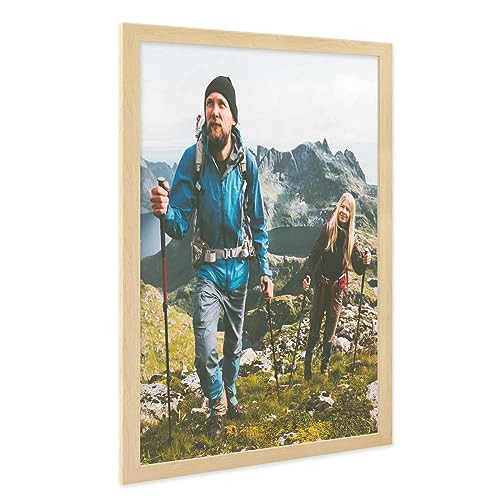 PHOTOLINI Bilderrahmen 50x70 Natur, Puzzle Rahmen 50x70 Holz MDF mit Acrylglas, Bilderrahmen 70x50 groß zum Aufhängen, Picture Frame Rahmen 70x50 mit Zubehör, Posterrahmen für Fotos & Poster PHOTOLINI Bilderrahmen 50x70 Natur, Puzzle Rahmen 50x70 Holz MDF mit Acrylglas, Bilderrahmen 70x50 groß zum Aufhängen, Picture Frame Rahmen 70x50 mit Zubehör, Posterrahmen für Fotos & Poster von PHOTOLINI