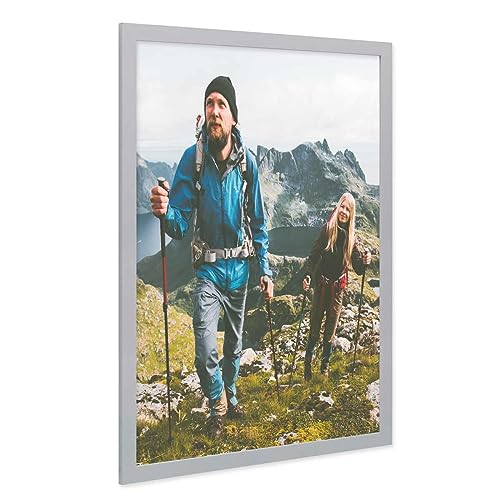 PHOTOLINI Bilderrahmen 50x70 Silber Holz MDF, breiter moderner Puzzle Rahmen 70x50, bruchsicheres Acrylglas, 50x70 cm Bilderrahmen groß zum Aufhängen, picture frame 50x70 mit Zubehör PHOTOLINI Bilderrahmen 50x70 Silber Holz MDF, breiter moderner Puzzle Rahmen 70x50, bruchsicheres Acrylglas, 50x70 cm Bilderrahmen groß zum Aufhängen, picture frame 50x70 mit Zubehör von PHOTOLINI