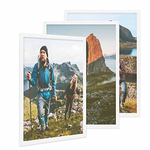 PHOTOLINI Bilderrahmen 50x70 Weiss 3er Set, Puzzle Rahmen 50x70 Holz MDF mit Acrylglas, Bilderrahmen 70x50 groß zum Aufhängen, Picture Frame 70x50 mit Zubehör, Posterrahmen für Fotos & Poster PHOTOLINI Bilderrahmen 50x70 Weiss 3er Set, Puzzle Rahmen 50x70 Holz MDF mit Acrylglas, Bilderrahmen 70x50 groß zum Aufhängen, Picture Frame 70x50 mit Zubehör, Posterrahmen für Fotos & Poster von PHOTOLINI