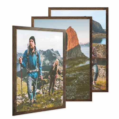 PHOTOLINI Bilderrahmen 50x70 3er Set Eiche Dunkel, Puzzle Rahmen 50x70 Holz MDF mit Acrylglas, Bilderrahmen 70x50 groß zum Aufhängen, Picture Frame 70x50 mit Zubehör, Posterrahmen für Fotos & Poster PHOTOLINI Bilderrahmen 50x70 3er Set Eiche Dunkel, Puzzle Rahmen 50x70 Holz MDF mit Acrylglas, Bilderrahmen 70x50 groß zum Aufhängen, Picture Frame 70x50 mit Zubehör, Posterrahmen für Fotos & Poster von PHOTOLINI
