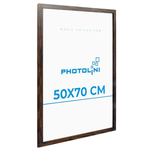 PHOTOLINI Bilderrahmen 50x70 Holz MDF Eiche Dunkel, 50x70 cm Bilderrahmen groß, Rahmen 70x50 Puzzle, bruchsicheres Acrylglas, picture frame zum Aufhängen, Fotorahmen für Fotos & Poster PHOTOLINI Bilderrahmen 50x70 Holz MDF Eiche Dunkel, 50x70 cm Bilderrahmen groß, Rahmen 70x50 Puzzle, bruchsicheres Acrylglas, picture frame zum Aufhängen, Fotorahmen für Fotos & Poster von PHOTOLINI