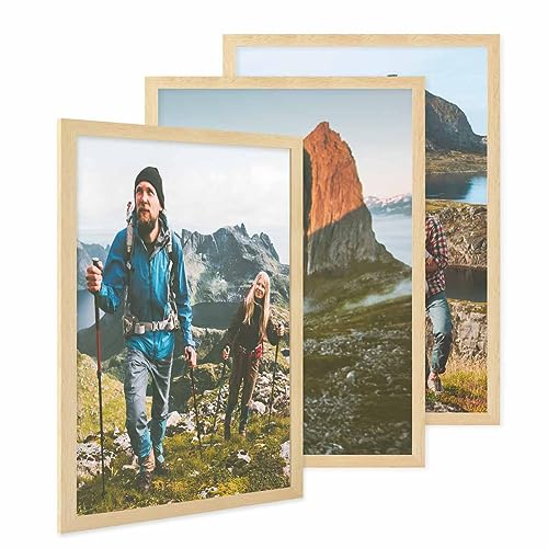 PHOTOLINI Bilderrahmen 50x70 3er Set Natur, Puzzle Rahmen 50x70 Holz MDF mit Acrylglas, Bilderrahmen 70x50 groß zum Aufhängen, Picture Frame Rahmen 70x50 mit Zubehör, Posterrahmen für Fotos & Poster PHOTOLINI Bilderrahmen 50x70 3er Set Natur, Puzzle Rahmen 50x70 Holz MDF mit Acrylglas, Bilderrahmen 70x50 groß zum Aufhängen, Picture Frame Rahmen 70x50 mit Zubehör, Posterrahmen für Fotos & Poster von PHOTOLINI