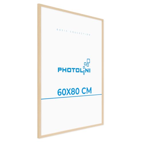 PHOTOLINI Bilderrahmen 60x80 Holz Natur aus MDF Poster-Rahmen, bruchsicheres Acrylglas, zum Aufhängen, extra Zubehör - für Fotos & Poster PHOTOLINI Bilderrahmen 60x80 Holz Natur aus MDF Poster-Rahmen, bruchsicheres Acrylglas, zum Aufhängen, extra Zubehör - für Fotos & Poster von PHOTOLINI