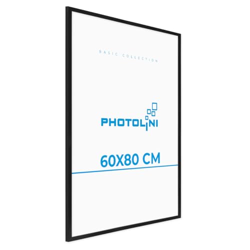 PHOTOLINI Bilderrahmen 60x80 Schwarz MDF-Holz Poster-Rahmen, bruchsicheres Acrylglas, zum Aufhängen, extra Zubehör - für Fotos & Poster PHOTOLINI Bilderrahmen 60x80 Schwarz MDF-Holz Poster-Rahmen, bruchsicheres Acrylglas, zum Aufhängen, extra Zubehör - für Fotos & Poster von PHOTOLINI