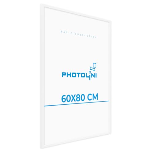 PHOTOLINI Bilderrahmen 60x80 Weiß MDF-Holz Poster-Rahmen, bruchsicheres Acrylglas, zum Aufhängen, extra Zubehör - für Fotos & Poster PHOTOLINI Bilderrahmen 60x80 Weiß MDF-Holz Poster-Rahmen, bruchsicheres Acrylglas, zum Aufhängen, extra Zubehör - für Fotos & Poster von PHOTOLINI