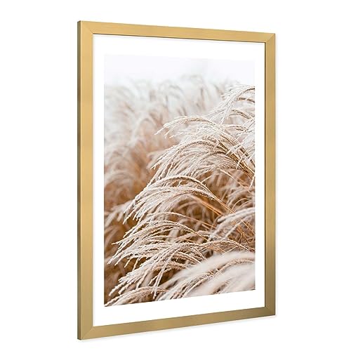 PHOTOLINI Bilderrahmen A2 42x59,4 cm Gold MDF-Holz, breite Rahmen, modern, bruchsicheres Acrylglas, zum Aufhängen, extra Zubehör - für Ihre stilvolle Wanddekoration PHOTOLINI Bilderrahmen A2 42x59,4 cm Gold MDF-Holz, breite Rahmen, modern, bruchsicheres Acrylglas, zum Aufhängen, extra Zubehör - für Ihre stilvolle Wanddekoration von PHOTOLINI