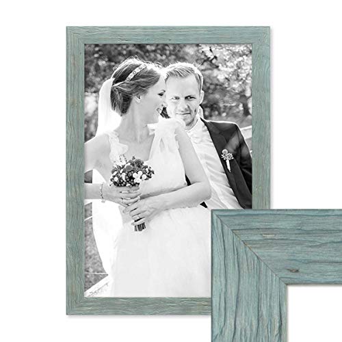 PHOTOLINI Bilderrahmen A3 30x42 cm Holz Blau, Echtholz-Rahmen rustikal, Strandhaus, Made in Germany, Echtglas, zum Aufhängen, extra Zubehör - Treibholzlook mit einem Hauch Küstenflair PHOTOLINI Bilderrahmen A3 30x42 cm Holz Blau, Echtholz-Rahmen rustikal, Strandhaus, Made in Germany, Echtglas, zum Aufhängen, extra Zubehör - Treibholzlook mit einem Hauch Küstenflair von PHOTOLINI