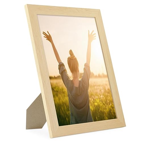 PHOTOLINI Bilderrahmen A4 Natur Holz MDF, moderner breiter DIN A4 Bilderrahmen 21x30, bruchsicheres Acrylglas, picture frame zum Aufhängen & Aufstellen, Bilder Rahmen 30x21 mit Zubehör PHOTOLINI Bilderrahmen A4 Natur Holz MDF, moderner breiter DIN A4 Bilderrahmen 21x30, bruchsicheres Acrylglas, picture frame zum Aufhängen & Aufstellen, Bilder Rahmen 30x21 mit Zubehör von PHOTOLINI