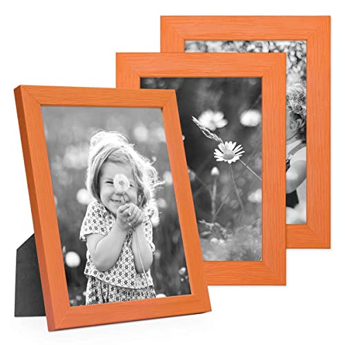 PHOTOLINI Bilderrahmen Kinderzimmer 10x15 cm Orange, 3er Set Wechselrahmen farbig, Holz, Acrylglas, Made in Germany, zum Aufstellen & Aufhängen, mit Zubehör - für bunte Kinderbilder PHOTOLINI Bilderrahmen Kinderzimmer 10x15 cm Orange, 3er Set Wechselrahmen farbig, Holz, Acrylglas, Made in Germany, zum Aufstellen & Aufhängen, mit Zubehör - für bunte Kinderbilder von PHOTOLINI