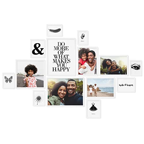 PHOTOLINI weiße Bilderrahmen Set Verschiedene Größen, 14 Bilderrahmen weiß Holz MDF, Bilder Rahmen mit Acrylglas, Bilderrahmenset zum Aufhängen, Fotorahmen Set mit Zubehör für Fotos & Poster PHOTOLINI weiße Bilderrahmen Set Verschiedene Größen, 14 Bilderrahmen weiß Holz MDF, Bilder Rahmen mit Acrylglas, Bilderrahmenset zum Aufhängen, Fotorahmen Set mit Zubehör für Fotos & Poster von PHOTOLINI