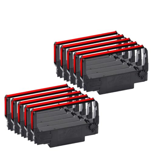 Kompatible Tinte Druckband Kompatibel mit ERC30 ERC34 ERC38 funktioniert mit TM-U220PD U230 U210A TM-U370 U300C M188B M188D-Drucker(10 pcs Black and red) von PHOVYAFI