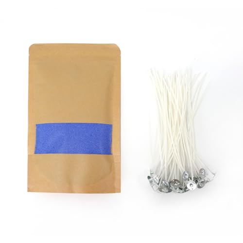 Perlenkerze mit 50 Dochten, DIY-Kerzenherstellung, Sandkerzenwachs-Set für handgefertigte Kerzen, Heimdekoration, 10 Farben zur Auswahl (blau) von PHYMAT