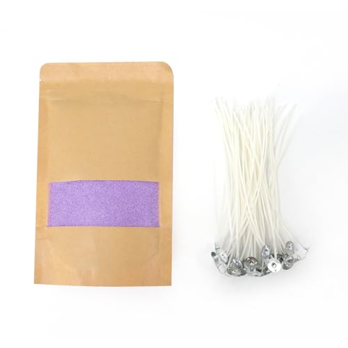 Perlenkerze mit 50 Dochten, DIY-Kerzenherstellung, Sandkerzenwachs-Set für handgefertigte Kerzen, Heimdekoration, 10 Farben zur Auswahl (lila) von PHYMAT