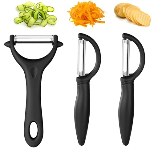 3 Stück Sparschäler,Kartoffelschäler,Multifunktion Y und P-Förmig Schäler,Gemüseschäler,Edelstahl Spargelschäler,Extra Scharf Klinge,für Kartoffeln, Karotten,Gemüse und Obst 3 Stück Sparschäler,Kartoffelschäler,Multifunktion Y und P-Förmig Schäler,Gemüseschäler,Edelstahl Spargelschäler,Extra Scharf Klinge,für Kartoffeln, Karotten,Gemüse und Obst von PHYTONICS