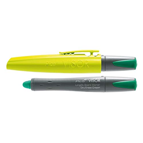 Pica Visor Longlife Whiteboard Marker, nachfüllbar mit Gel Crayon Hochleistungsmine, grün von PICA